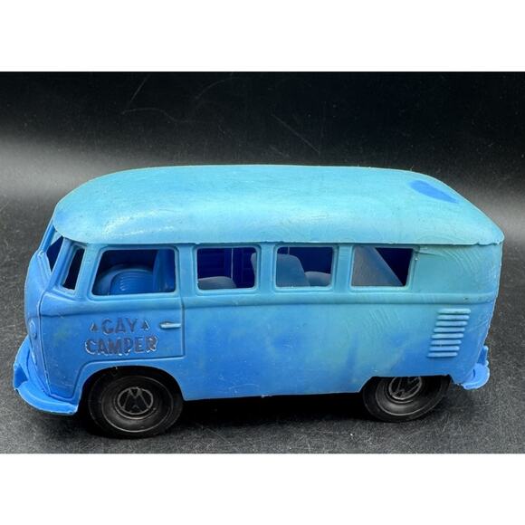 Vintage Atomic Era GAY Blue CAMPER Van by GAY TOYS INC -TO13 - Picture 1 of 7
